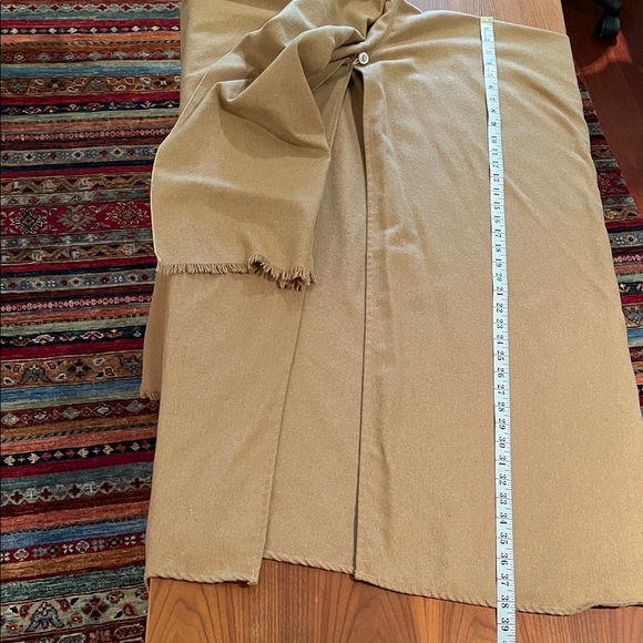 Vintage wool cape cocoon tan/light brown oversized scarf shawl poncho wrap cloak - Picture 11 of 14